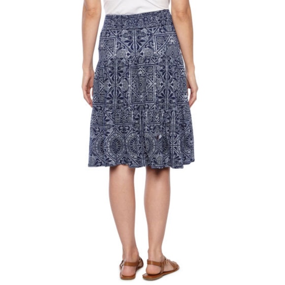 St. John's Bay Floral Jersey Pleated Skirt - Picture 2 of 2